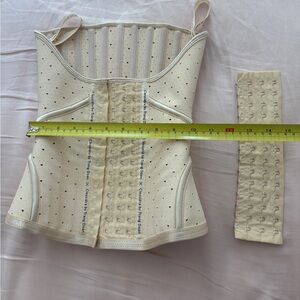 Latex Corset Rubber with Hook Closure and Extension Part Italian Design